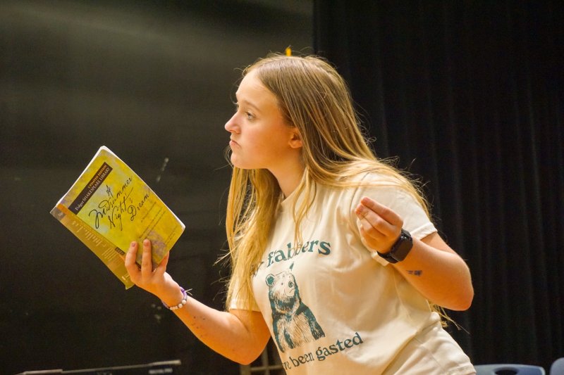 Sussex Academy sophomore Liz Nehrbas portrays Puck in the upcoming production of “A Midsummer Night’s Dream,” running Nov. 14-16, at the school in Georgetown. KAIA MEDRANO PHOTOS